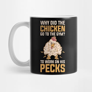 Chicken Went To Gym Funny Chicken Gift Mug